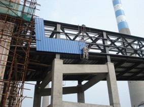 干煤棚网架防腐防火彩板安装工程