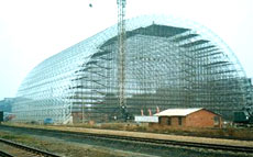 干煤棚网架防腐防火彩板安装工程